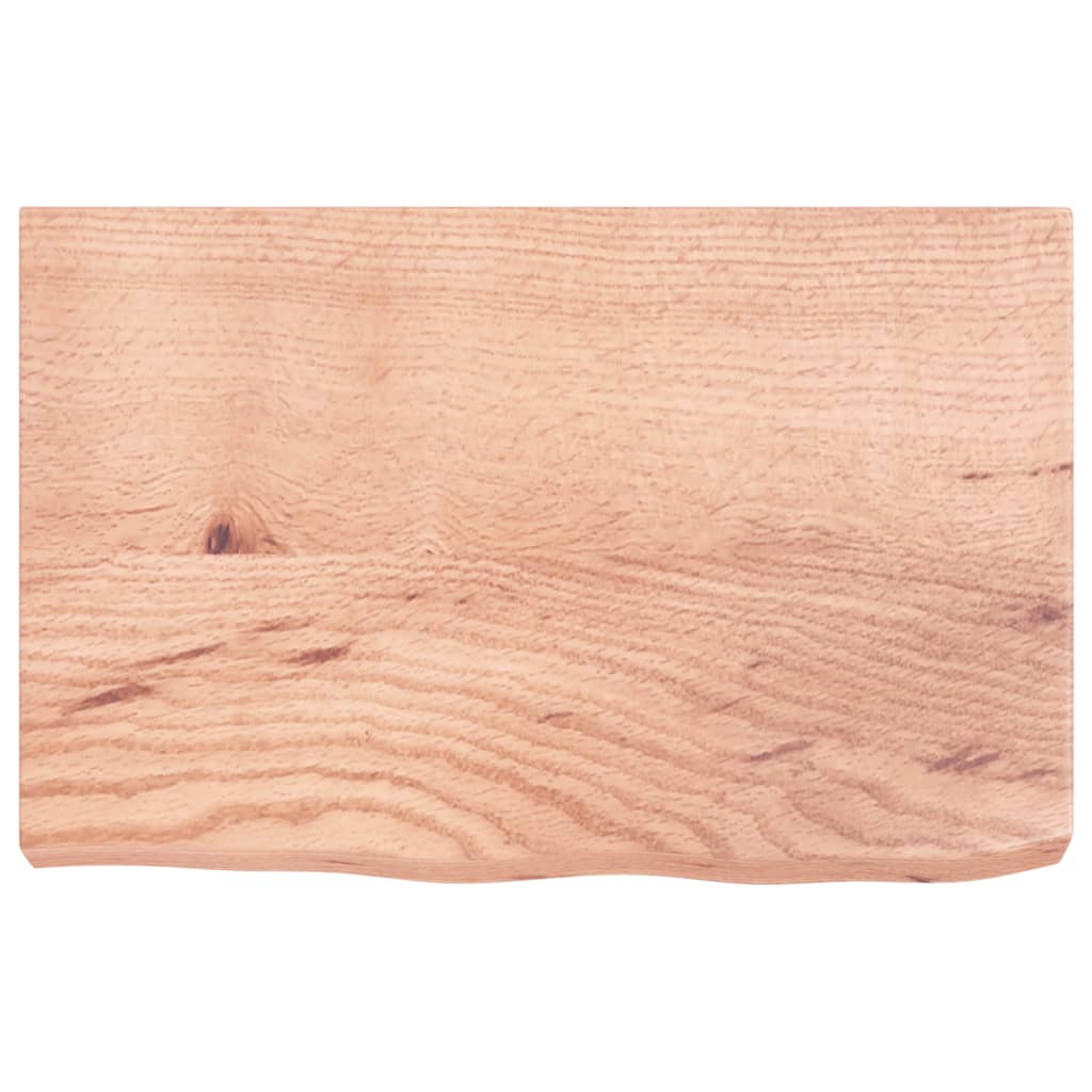Wandschap 60x40x(2-6) cm behandeld massief eikenhout lichtbruin is nu te koop bij PeponiXL, paradijselijk wonen!