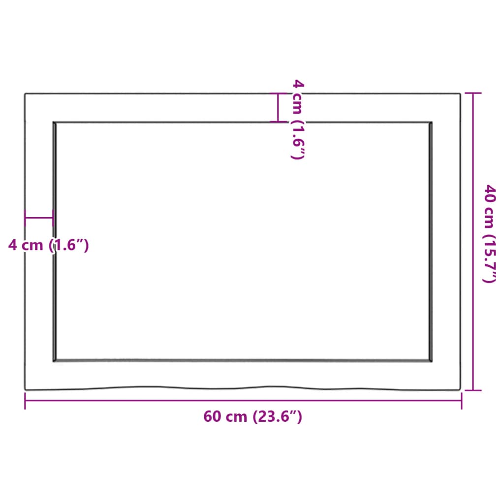 Wandschap 60x40x(2-6) cm behandeld massief eikenhout lichtbruin is nu te koop bij PeponiXL, paradijselijk wonen!