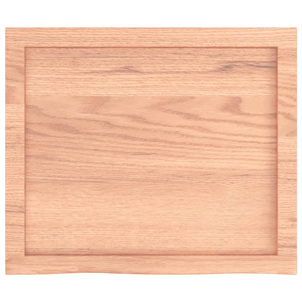 Wandschap 60x50x(2-4) cm behandeld massief eikenhout lichtbruin is nu te koop bij PeponiXL, paradijselijk wonen!