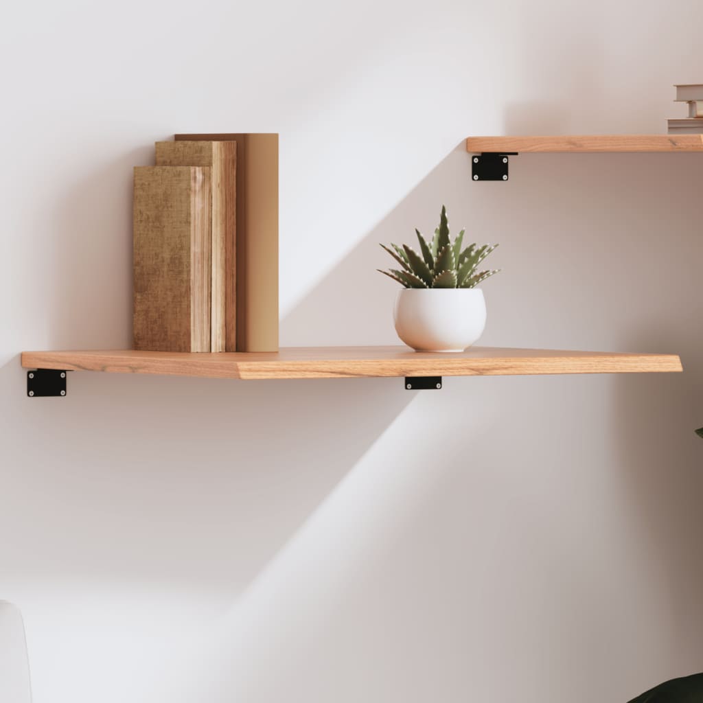 Wandschap 60x60x2 cm behandeld massief eikenhout lichtbruin is nu te koop bij PeponiXL, paradijselijk wonen!
