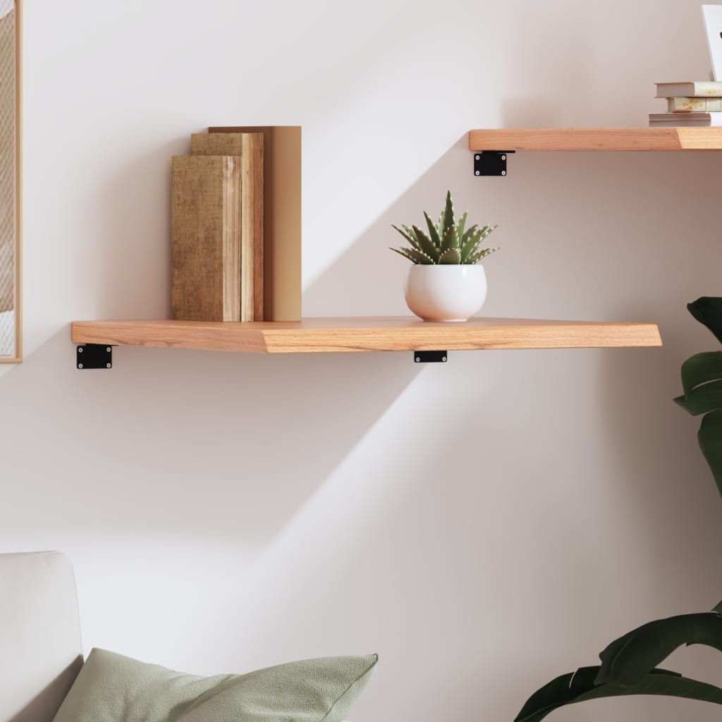 Wandschap 60x60x(2-4) cm behandeld massief eikenhout lichtbruin is nu te koop bij PeponiXL, paradijselijk wonen!