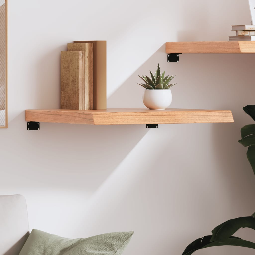 Wandschap 60x60x(2-6) cm behandeld massief eikenhout lichtbruin is nu te koop bij PeponiXL, paradijselijk wonen!