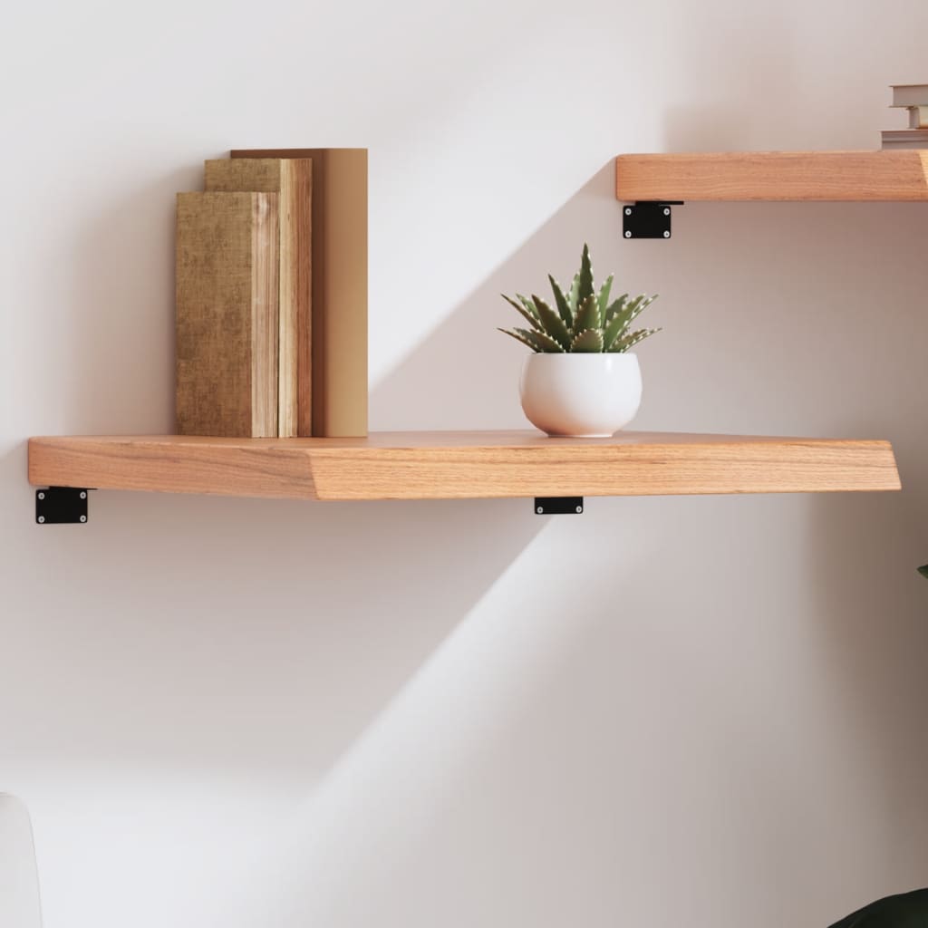 Wandschap 60x60x(2-6) cm behandeld massief eikenhout lichtbruin is nu te koop bij PeponiXL, paradijselijk wonen!