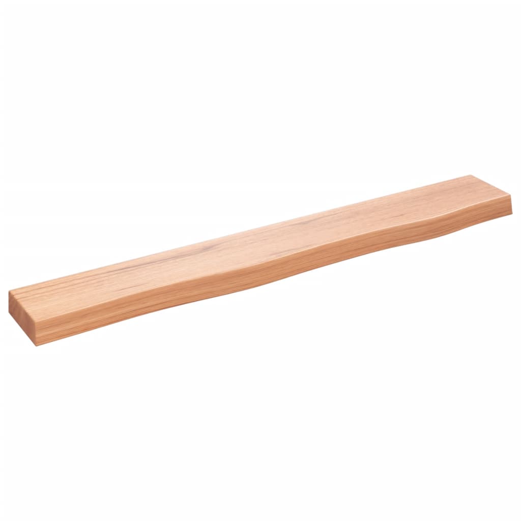 Wandschap 80x10x4 cm behandeld massief eikenhout lichtbruin is nu te koop bij PeponiXL, paradijselijk wonen!
