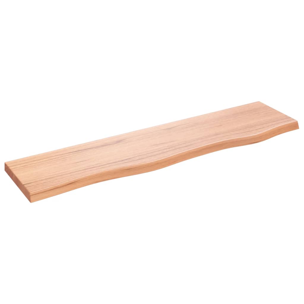Wandschap 80x20x2 cm behandeld massief eikenhout lichtbruin is nu te koop bij PeponiXL, paradijselijk wonen!