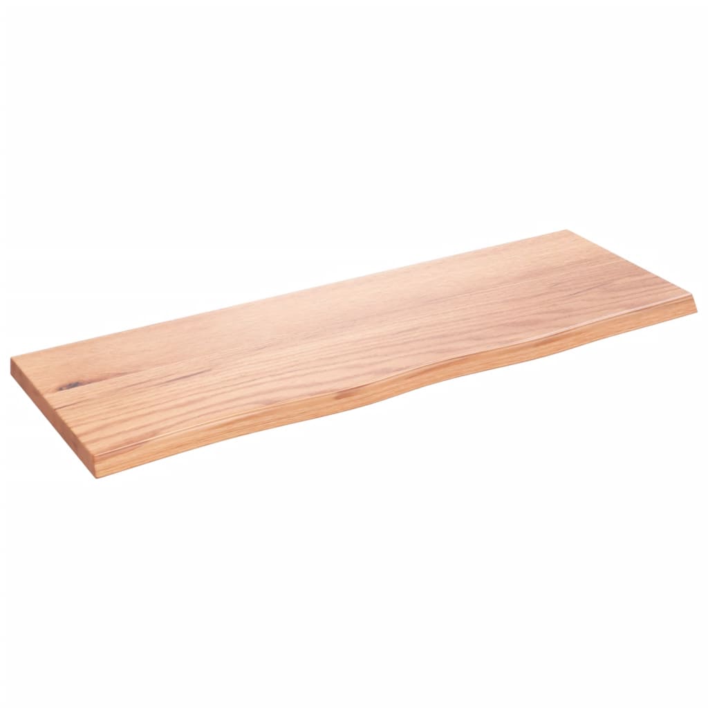 Wandschap 80x30x2 cm behandeld massief eikenhout lichtbruin is nu te koop bij PeponiXL, paradijselijk wonen!