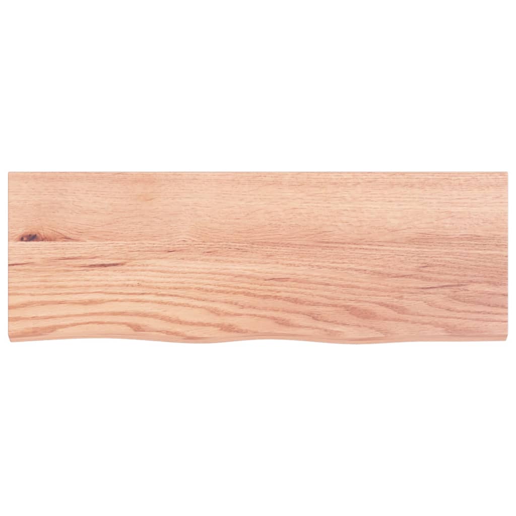 Wandschap 80x30x(2-4) cm behandeld massief eikenhout lichtbruin is nu te koop bij PeponiXL, paradijselijk wonen!