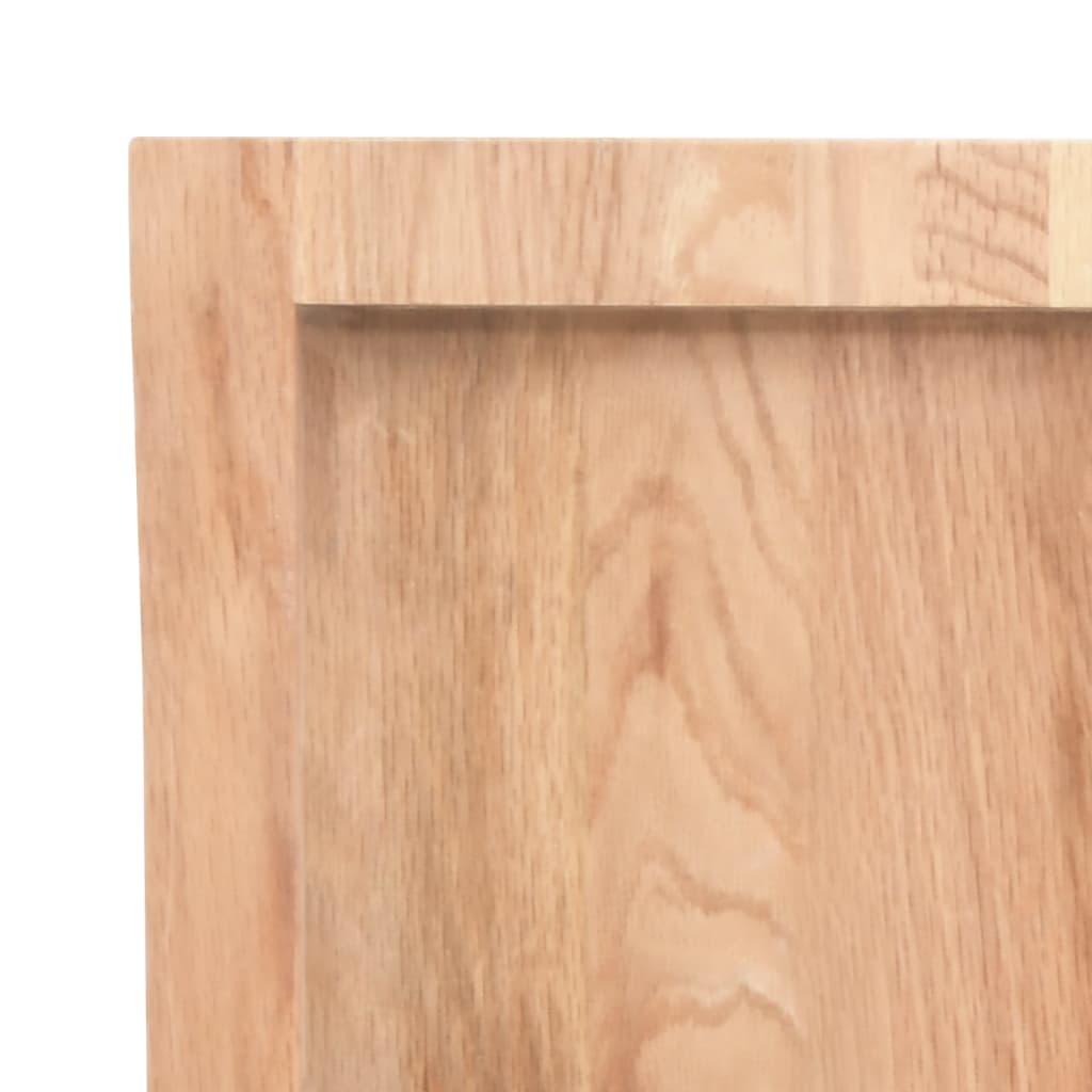 Wandschap 80x30x(2-4) cm behandeld massief eikenhout lichtbruin is nu te koop bij PeponiXL, paradijselijk wonen!