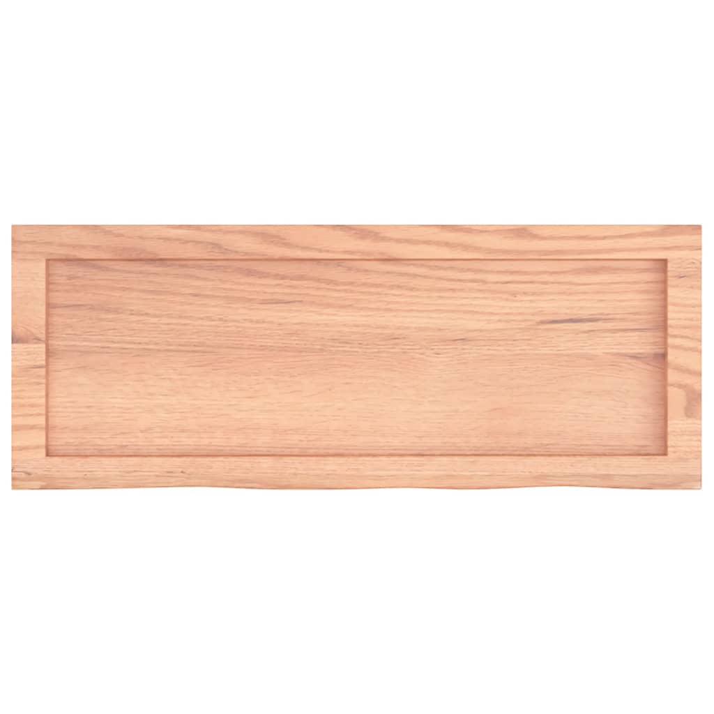 Wandschap 80x30x(2-6) cm behandeld massief eikenhout lichtbruin is nu te koop bij PeponiXL, paradijselijk wonen!