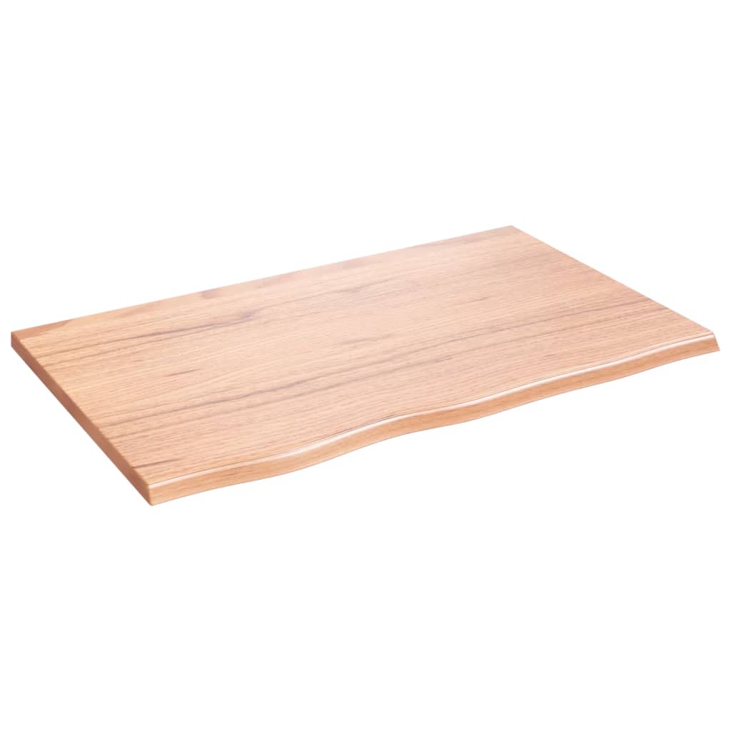 Wandschap 80x50x2 cm behandeld massief eikenhout lichtbruin is nu te koop bij PeponiXL, paradijselijk wonen!