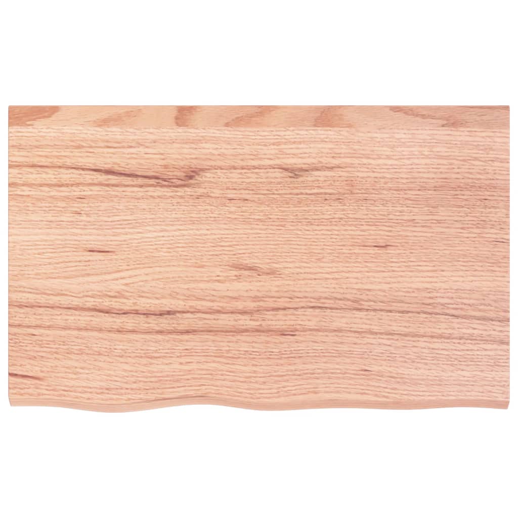 Wandschap 80x50x(2-6) cm behandeld massief eikenhout lichtbruin is nu te koop bij PeponiXL, paradijselijk wonen!