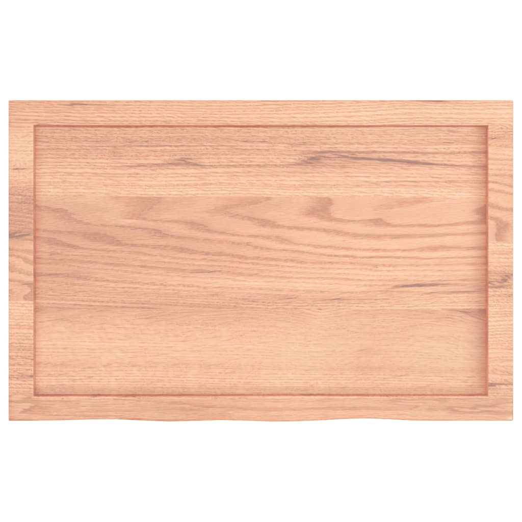 Wandschap 80x50x(2-6) cm behandeld massief eikenhout lichtbruin is nu te koop bij PeponiXL, paradijselijk wonen!