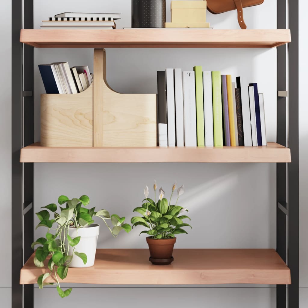 Wandschap 80x50x(2-6) cm behandeld massief eikenhout lichtbruin is nu te koop bij PeponiXL, paradijselijk wonen!