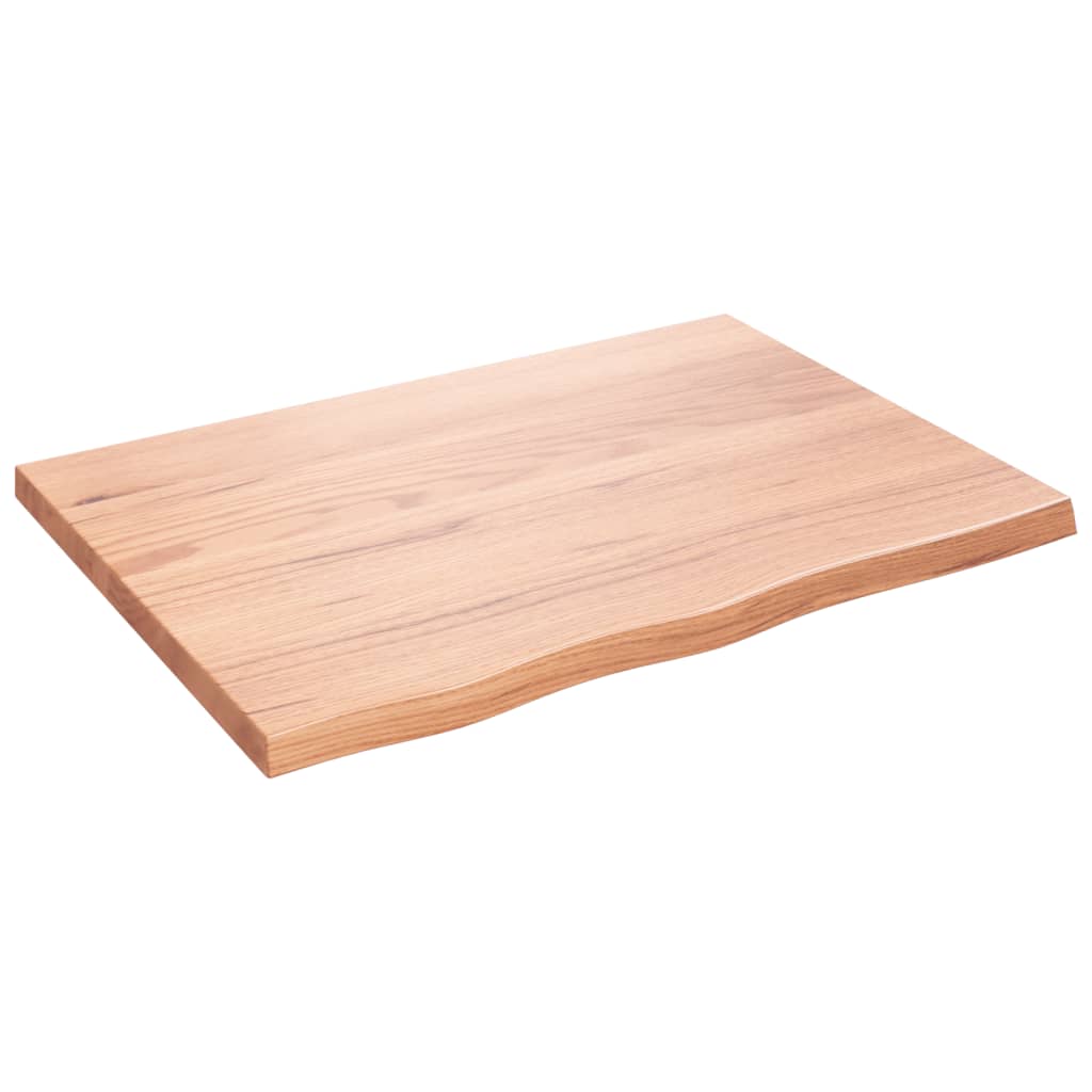 Wandschap 80x60x(2-4) cm behandeld massief eikenhout lichtbruin is nu te koop bij PeponiXL, paradijselijk wonen!