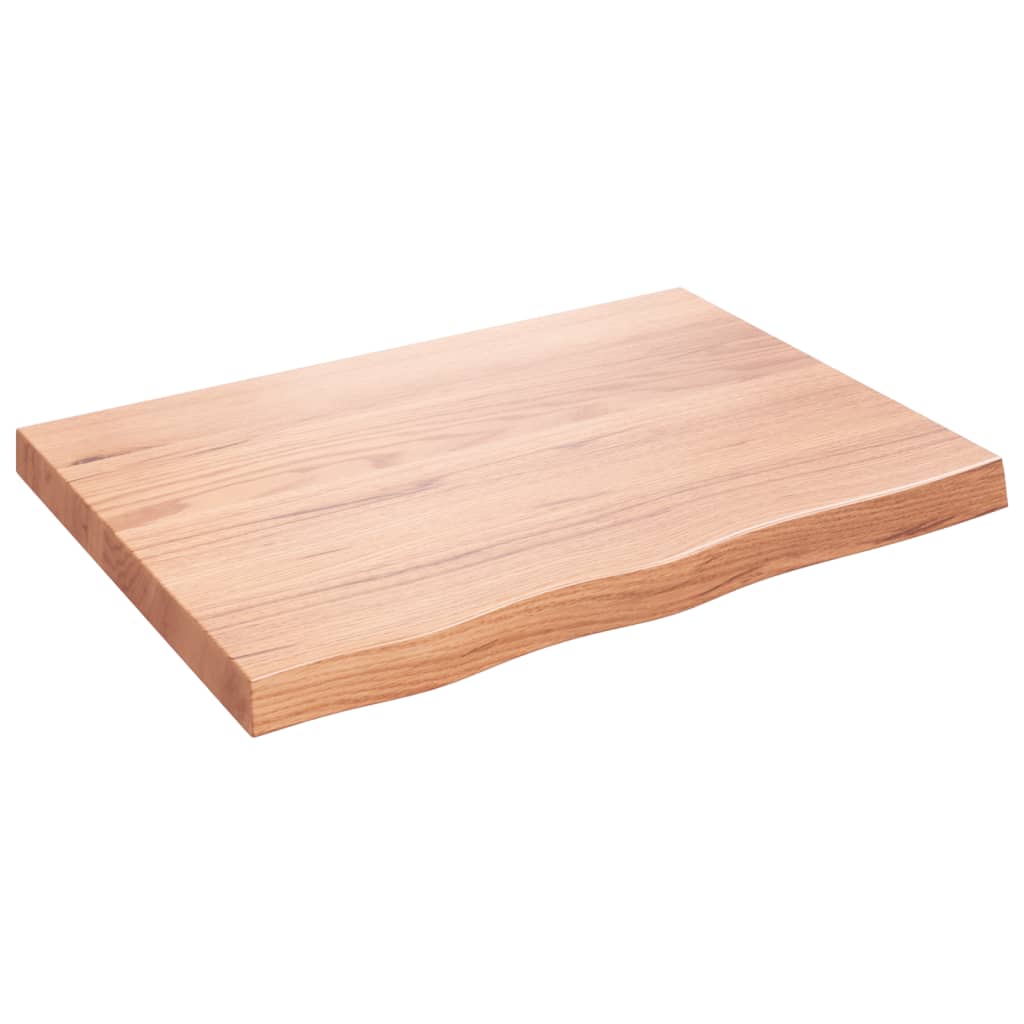 Wandschap 80x60x(2-6) cm behandeld massief eikenhout lichtbruin is nu te koop bij PeponiXL, paradijselijk wonen!