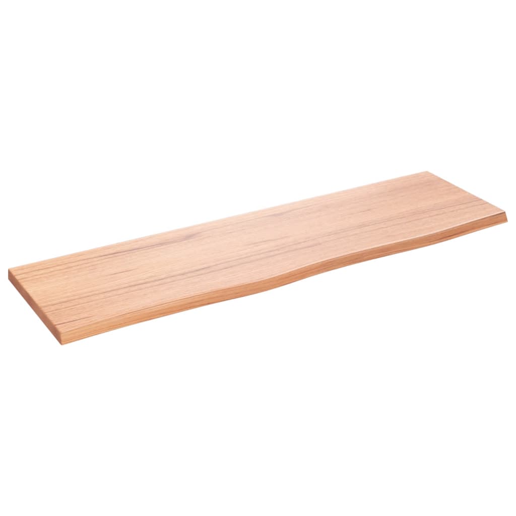 Wandschap 100x30x2 cm behandeld massief eikenhout lichtbruin is nu te koop bij PeponiXL, paradijselijk wonen!