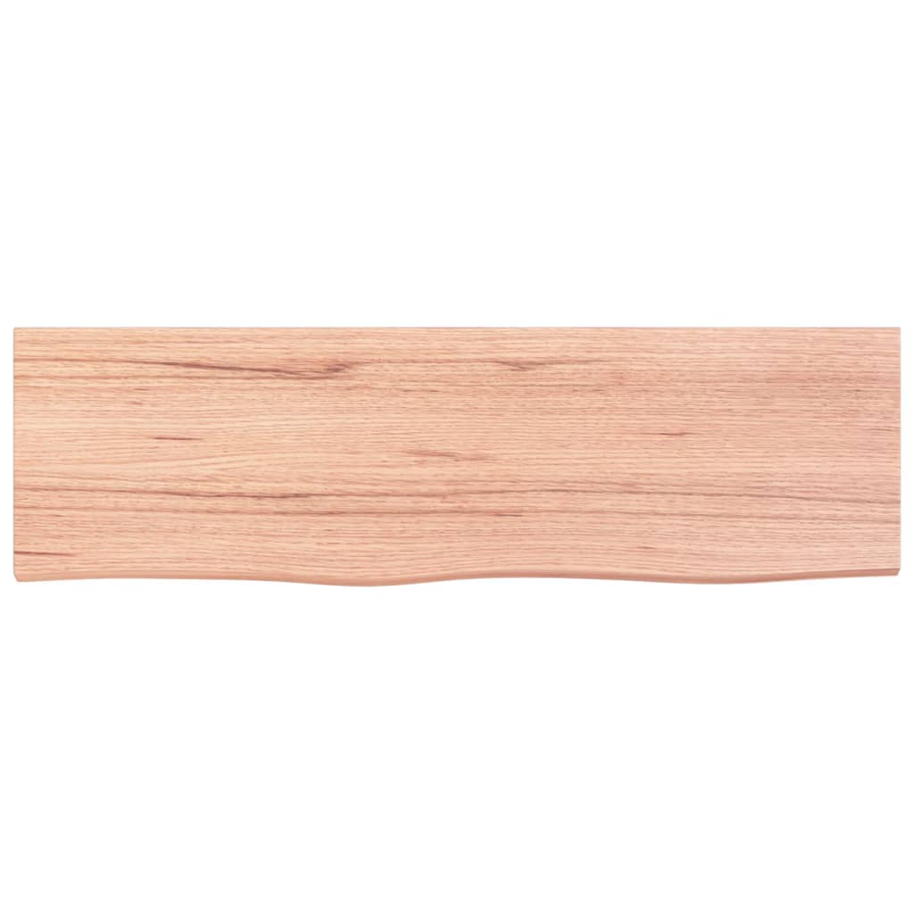 Wandschap 100x30x2 cm behandeld massief eikenhout lichtbruin is nu te koop bij PeponiXL, paradijselijk wonen!