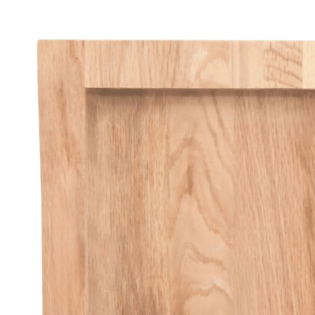 Wandschap 100x30x(2-4)cm behandeld massief eikenhout lichtbruin is nu te koop bij PeponiXL, paradijselijk wonen!