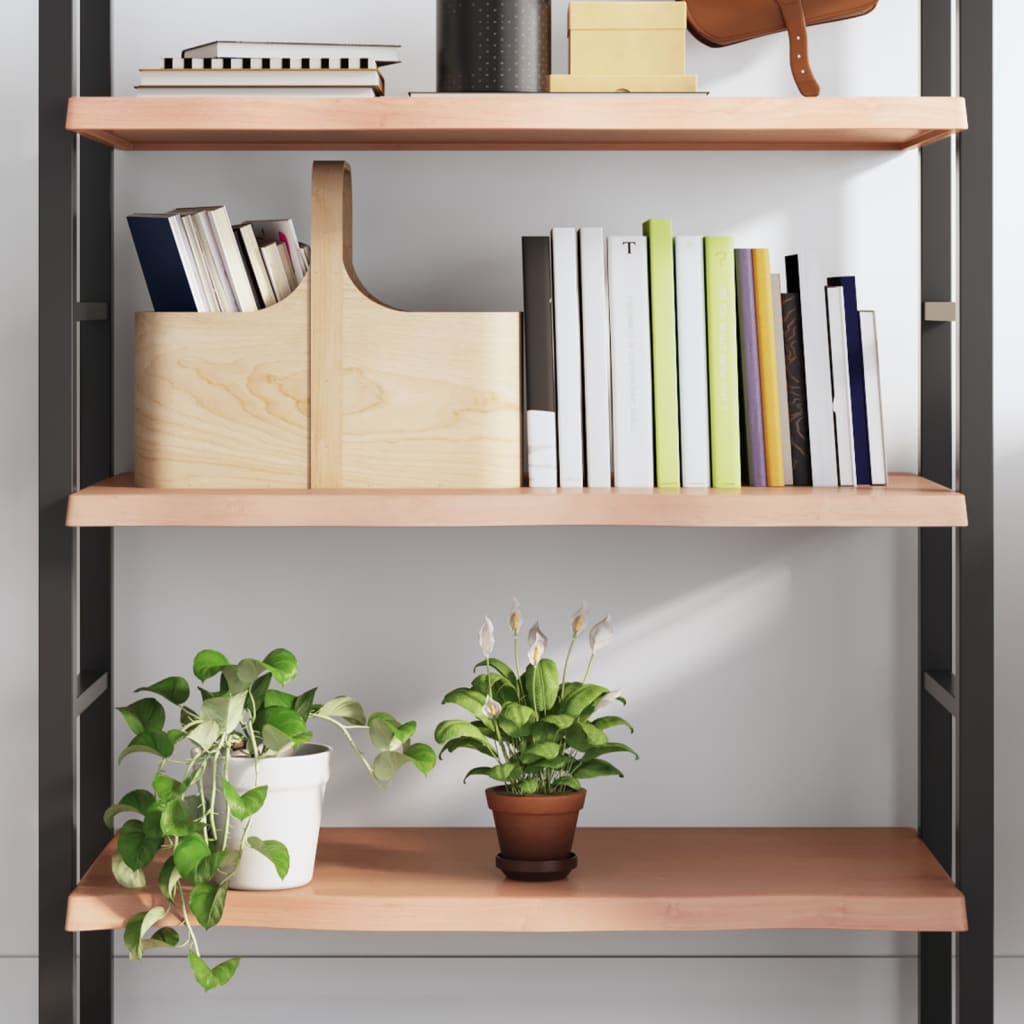Wandschap 100x50x(2-4)cm behandeld massief eikenhout lichtbruin is nu te koop bij PeponiXL, paradijselijk wonen!