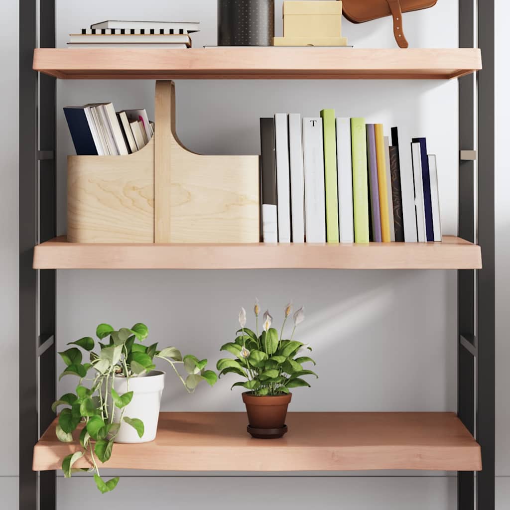 Wandschap 100x50x(2-6)cm behandeld massief eikenhout lichtbruin is nu te koop bij PeponiXL, paradijselijk wonen!