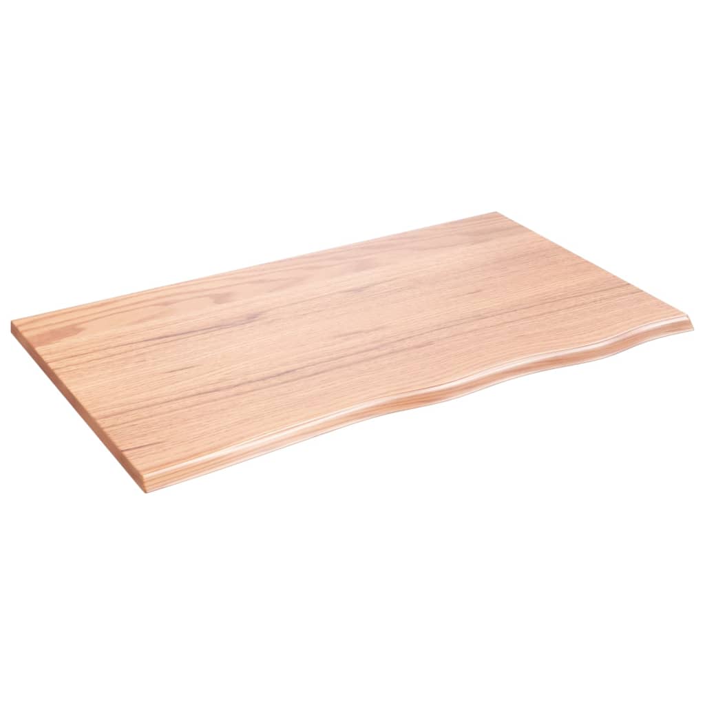 Wandschap 100x60x2 cm behandeld massief eikenhout lichtbruin is nu te koop bij PeponiXL, paradijselijk wonen!