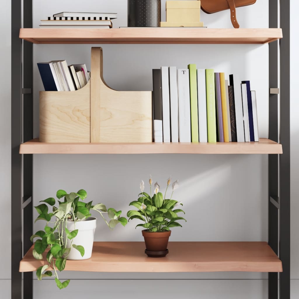 Wandschap 100x60x(2-4)cm behandeld massief eikenhout lichtbruin is nu te koop bij PeponiXL, paradijselijk wonen!