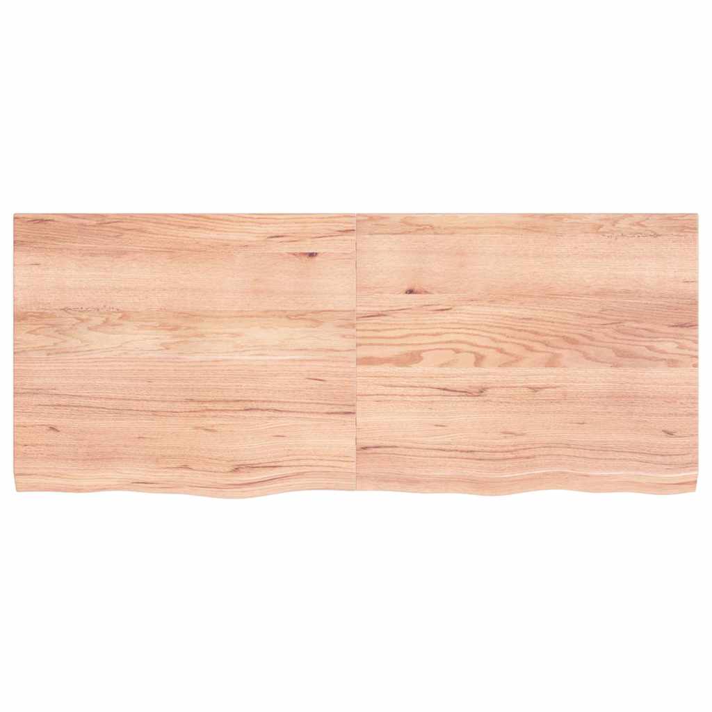 Wandschap 120x50x(2-4)cm behandeld massief eikenhout lichtbruin is nu te koop bij PeponiXL, paradijselijk wonen!