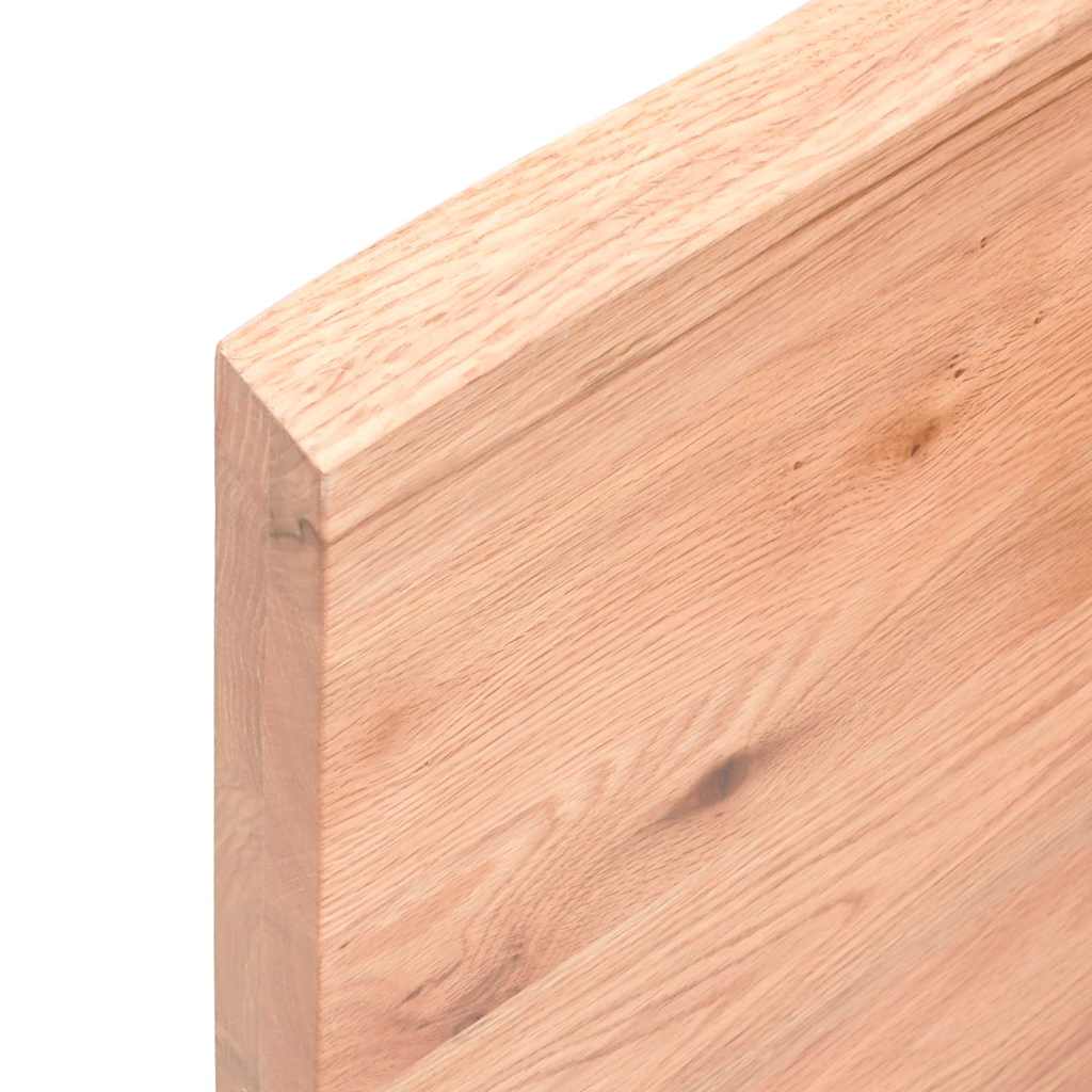 Wandschap 140x40x(2-4)cm behandeld massief eikenhout lichtbruin is nu te koop bij PeponiXL, paradijselijk wonen!