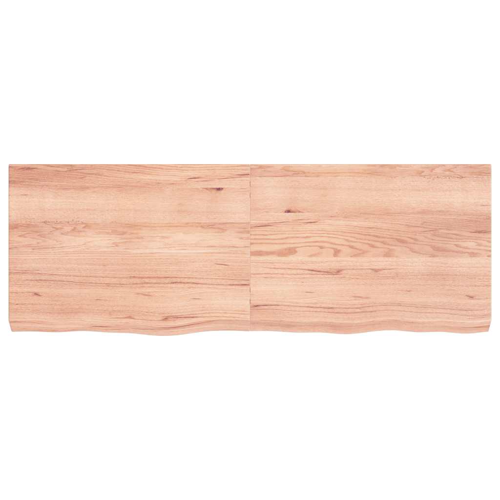 Wandschap 140x50x(2-6)cm behandeld massief eikenhout lichtbruin is nu te koop bij PeponiXL, paradijselijk wonen!