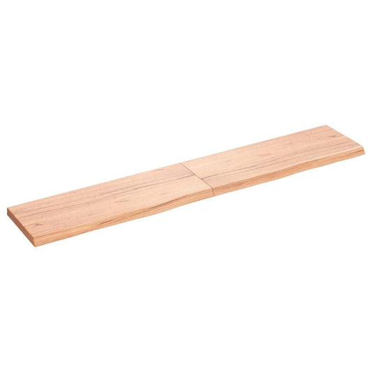 Wandschap 160x30x(2-4)cm behandeld massief eikenhout lichtbruin is nu te koop bij PeponiXL, paradijselijk wonen!