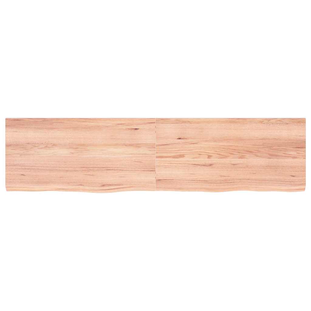 Wandschap 160x40x(2-4)cm behandeld massief eikenhout lichtbruin is nu te koop bij PeponiXL, paradijselijk wonen!