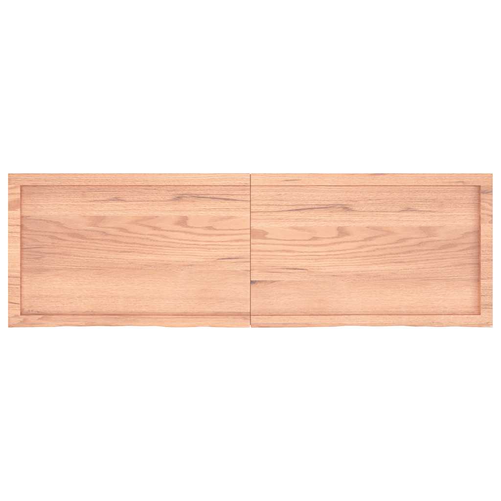 Wandschap 160x50x(2-6)cm behandeld massief eikenhout lichtbruin is nu te koop bij PeponiXL, paradijselijk wonen!