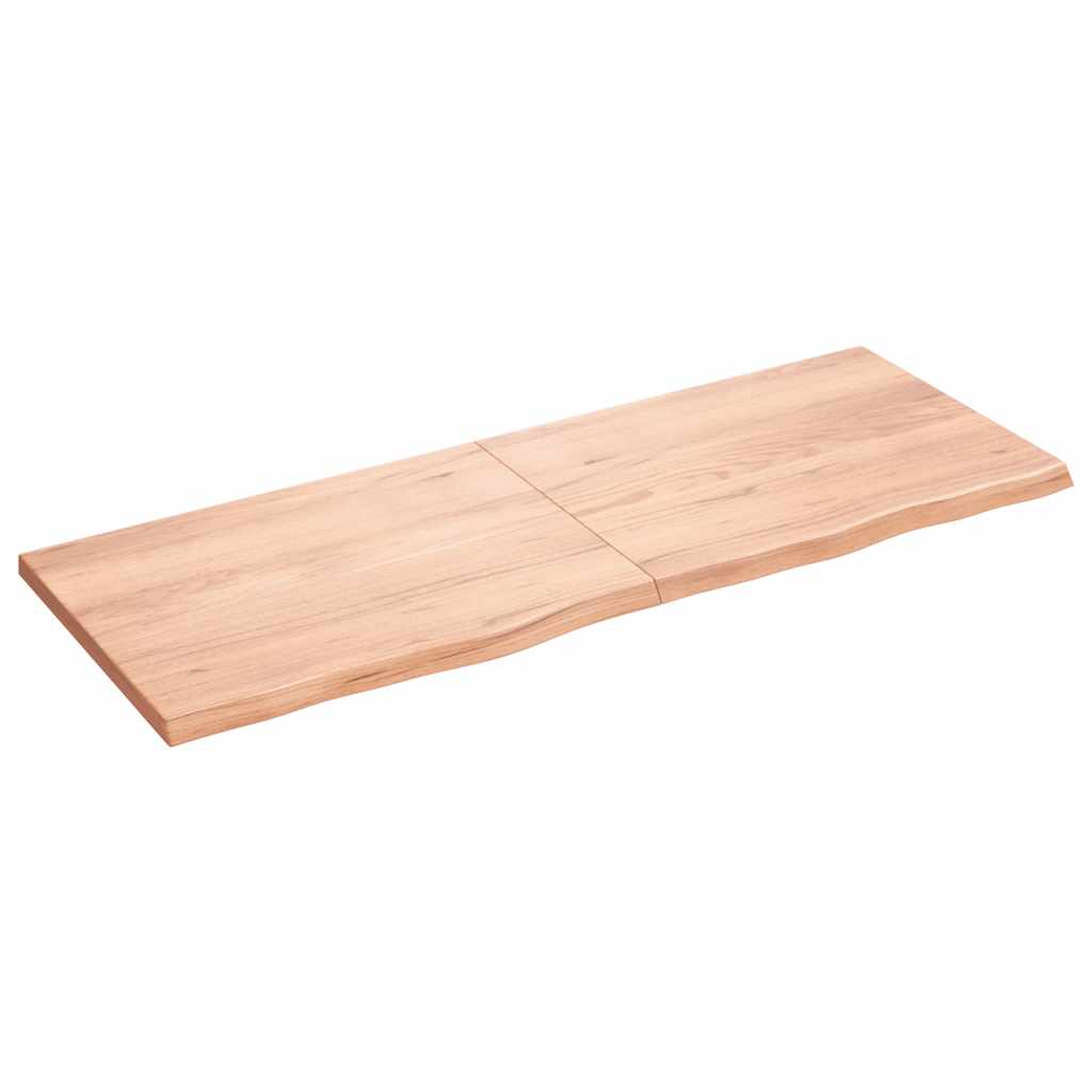 Wandschap 160x60x(2-4)cm behandeld massief eikenhout lichtbruin is nu te koop bij PeponiXL, paradijselijk wonen!