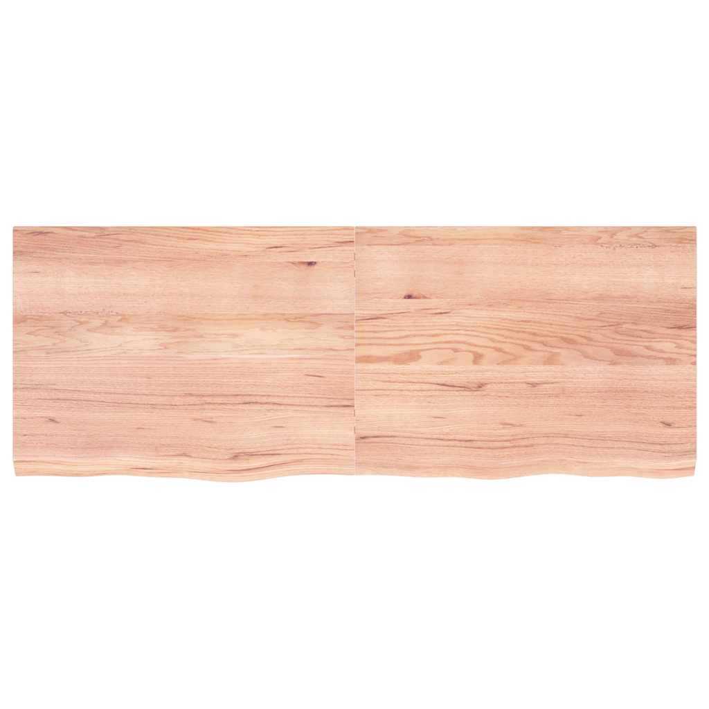 Wandschap 160x60x(2-4)cm behandeld massief eikenhout lichtbruin is nu te koop bij PeponiXL, paradijselijk wonen!