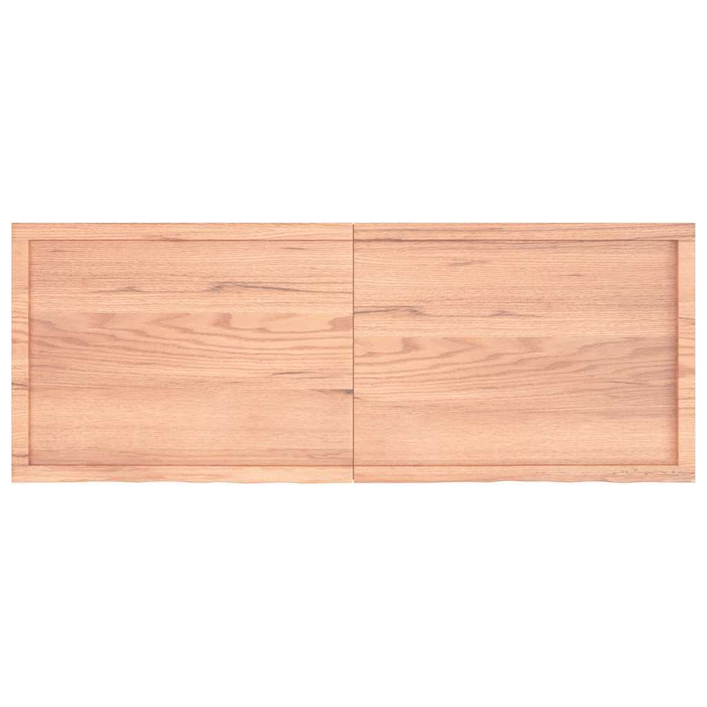 Wandschap 160x60x(2-4)cm behandeld massief eikenhout lichtbruin is nu te koop bij PeponiXL, paradijselijk wonen!