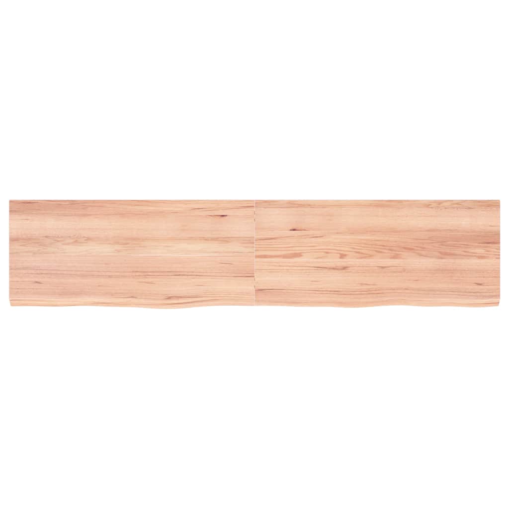 Wandschap 180x40x(2-4)cm behandeld massief eikenhout lichtbruin is nu te koop bij PeponiXL, paradijselijk wonen!