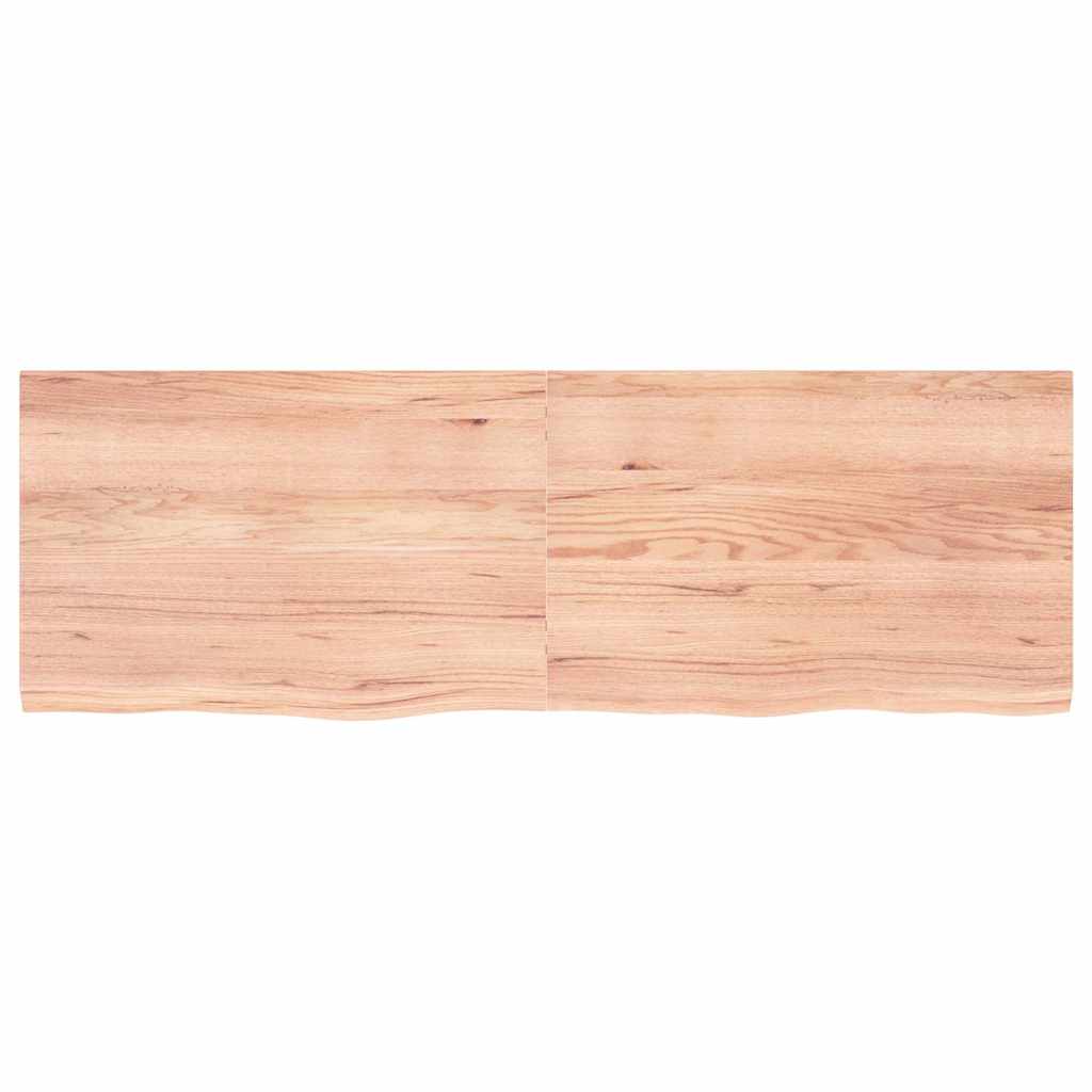 Wandschap 180x60x(2-4)cm behandeld massief eikenhout lichtbruin is nu te koop bij PeponiXL, paradijselijk wonen!