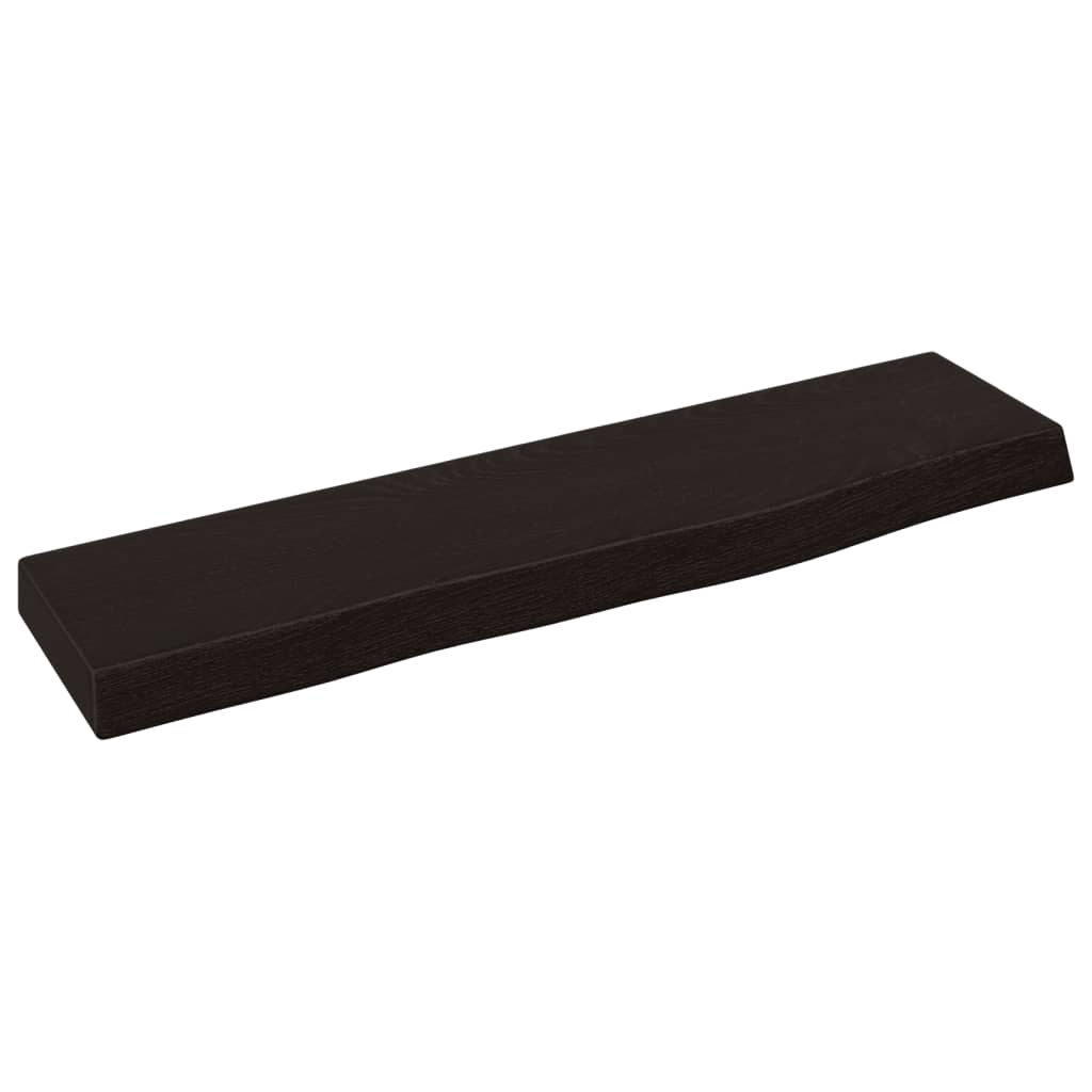 Wandschap 40x10x2 cm behandeld massief eikenhout donkerbruin is nu te koop bij PeponiXL, paradijselijk wonen!