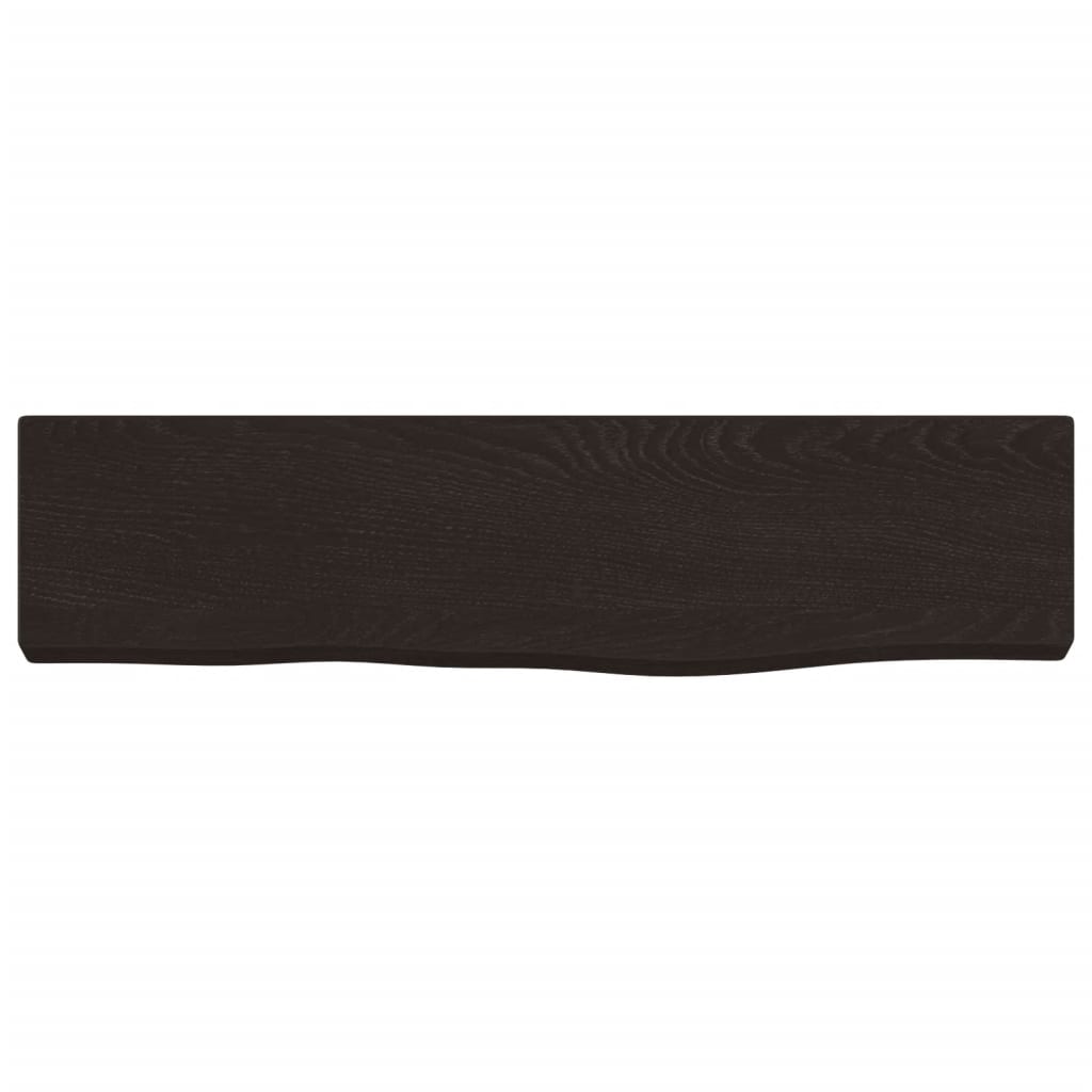 Wandschap 40x10x2 cm behandeld massief eikenhout donkerbruin is nu te koop bij PeponiXL, paradijselijk wonen!