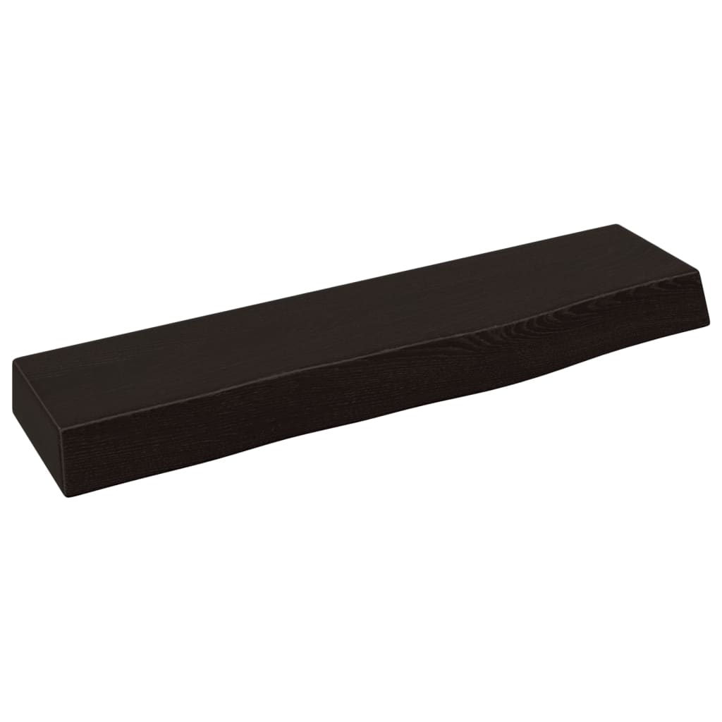 Wandschap 40x10x4 cm behandeld massief eikenhout donkerbruin is nu te koop bij PeponiXL, paradijselijk wonen!