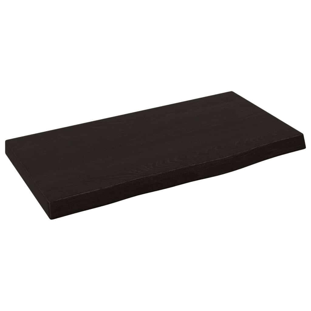 Wandschap 40x20x2 cm behandeld massief eikenhout donkerbruin is nu te koop bij PeponiXL, paradijselijk wonen!
