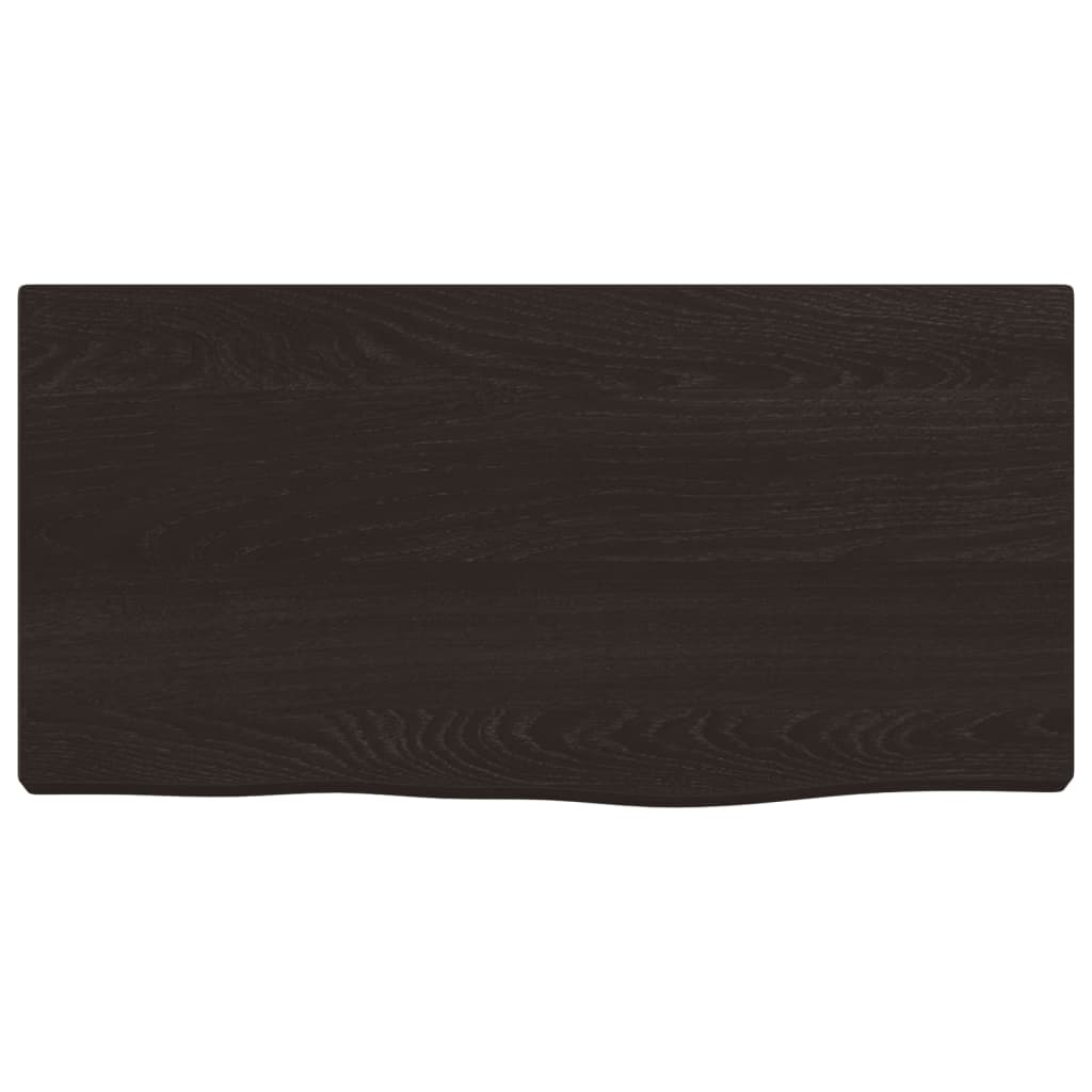 Wandschap 40x20x2 cm behandeld massief eikenhout donkerbruin is nu te koop bij PeponiXL, paradijselijk wonen!
