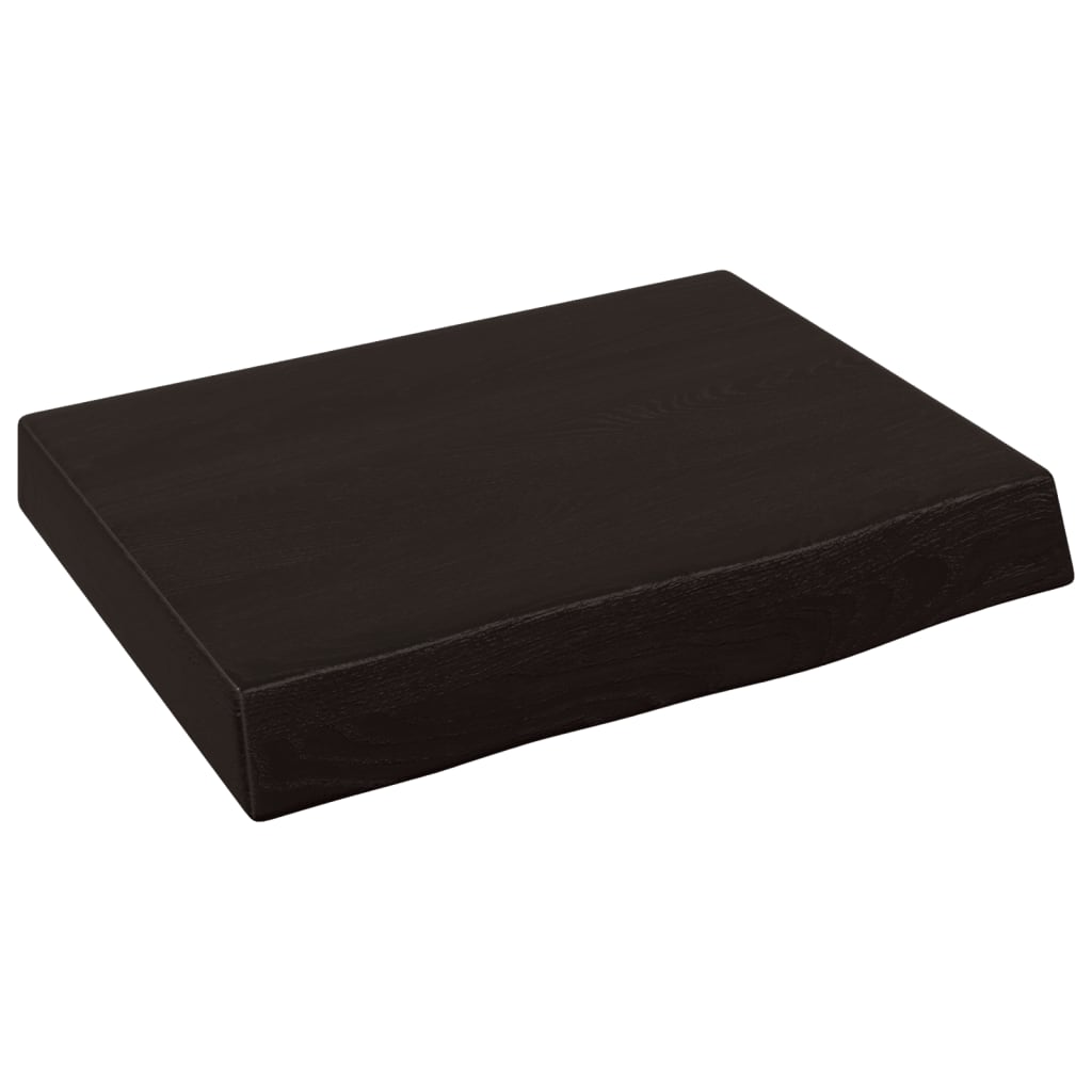 Wandschap 40x30x(2-4)cm behandeld massief eikenhout donkerbruin is nu te koop bij PeponiXL, paradijselijk wonen!