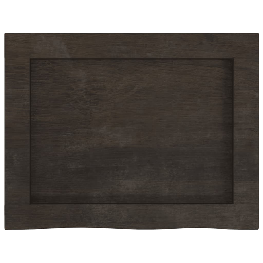 Wandschap 40x30x(2-4)cm behandeld massief eikenhout donkerbruin is nu te koop bij PeponiXL, paradijselijk wonen!