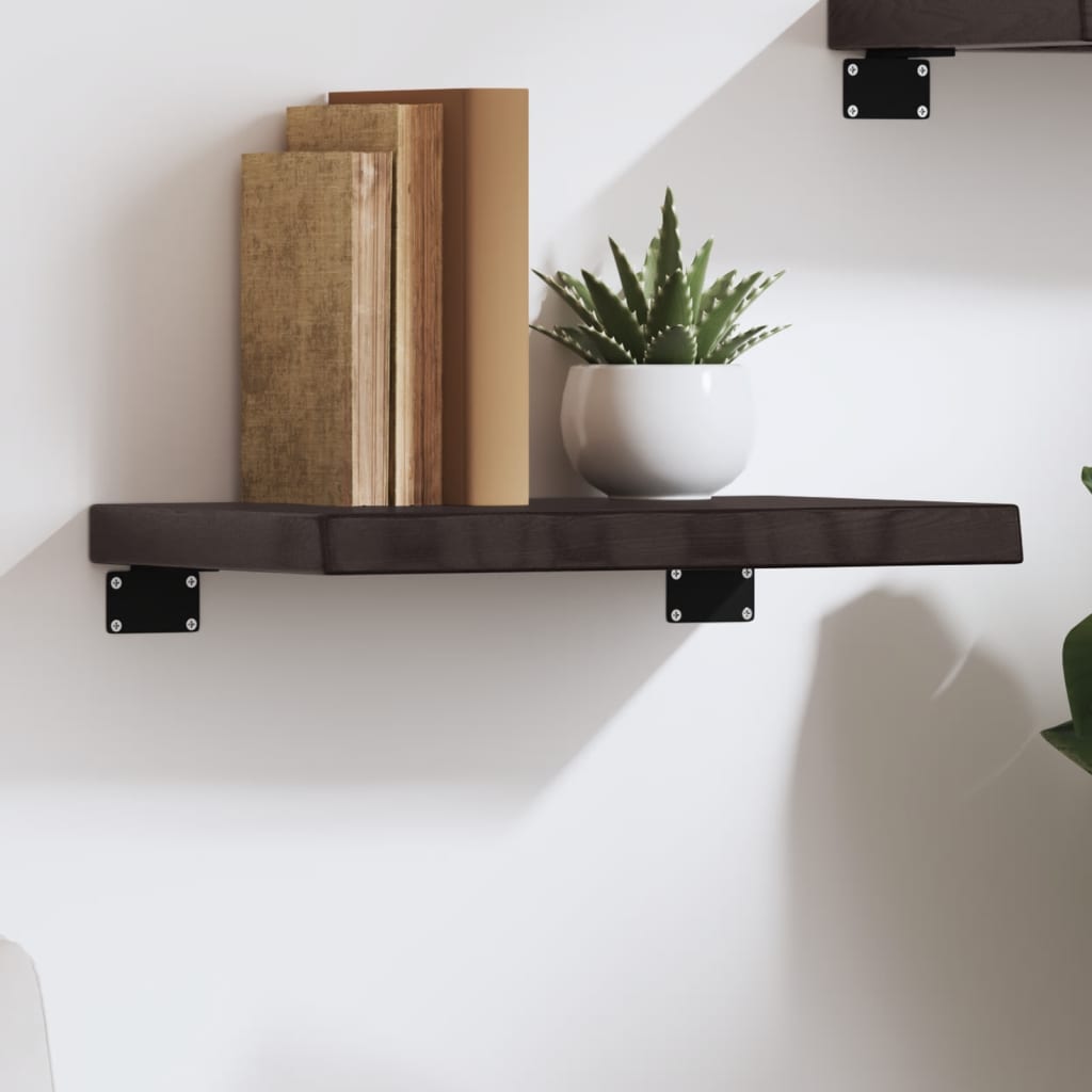 Wandschap 40x30x(2-4)cm behandeld massief eikenhout donkerbruin is nu te koop bij PeponiXL, paradijselijk wonen!