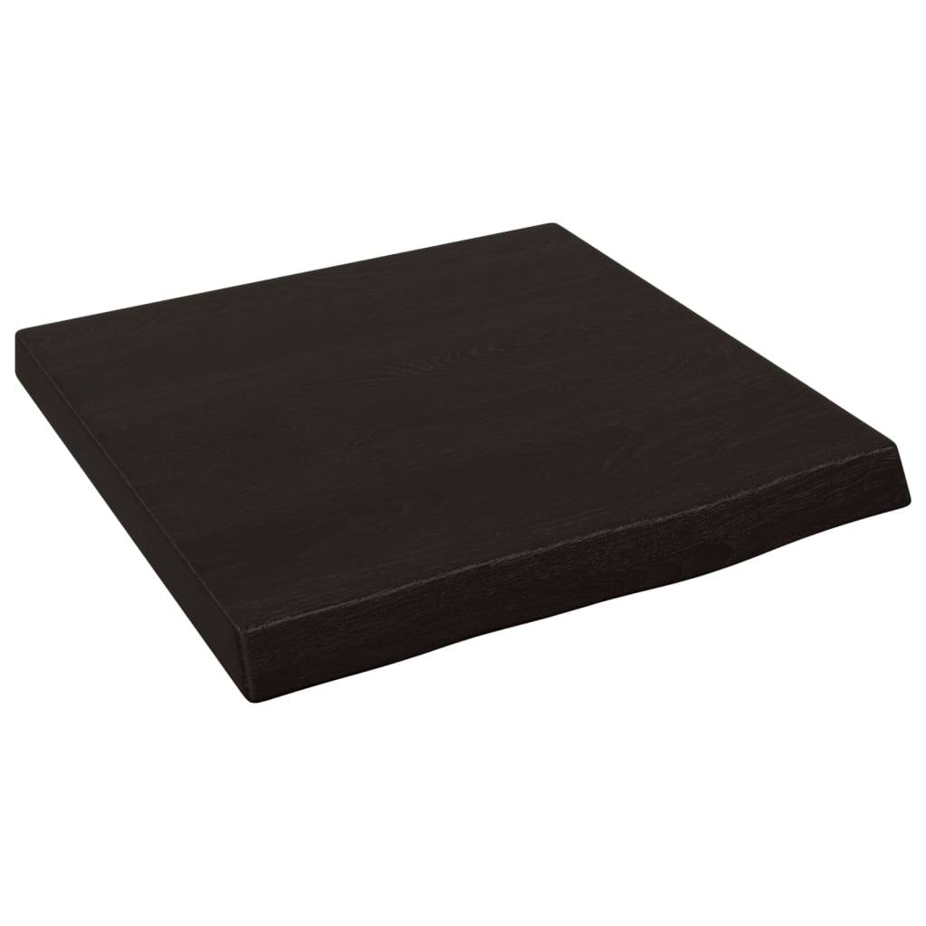 Wandschap 40x40x(2-4)cm behandeld massief eikenhout donkerbruin is nu te koop bij PeponiXL, paradijselijk wonen!