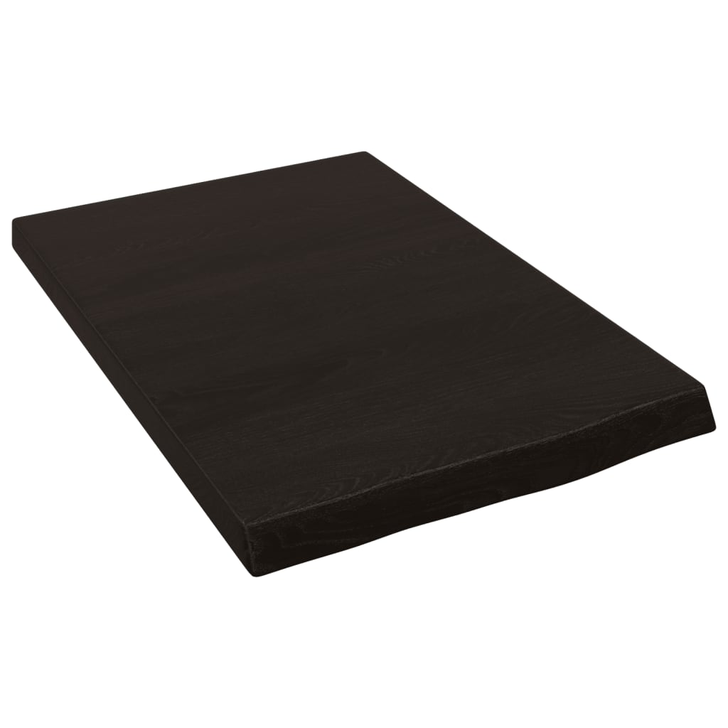 Wandschap 40x60x(2-4)cm behandeld massief eikenhout donkerbruin is nu te koop bij PeponiXL, paradijselijk wonen!