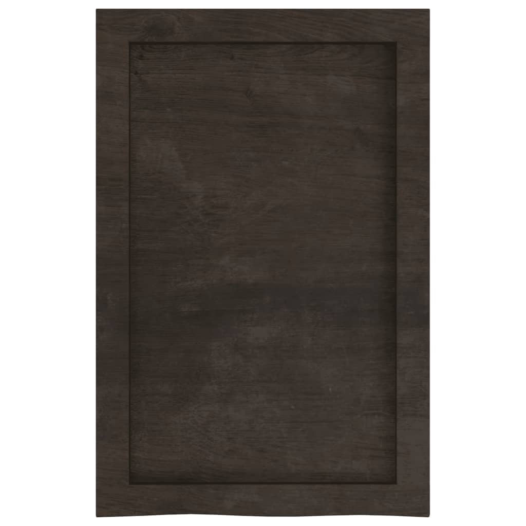 Wandschap 40x60x(2-4)cm behandeld massief eikenhout donkerbruin is nu te koop bij PeponiXL, paradijselijk wonen!