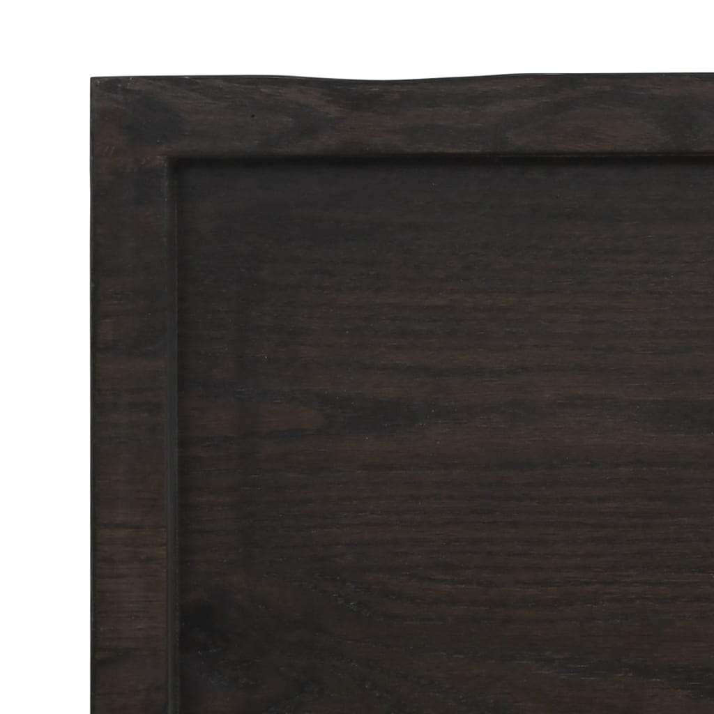 Wandschap 40x60x(2-4)cm behandeld massief eikenhout donkerbruin is nu te koop bij PeponiXL, paradijselijk wonen!