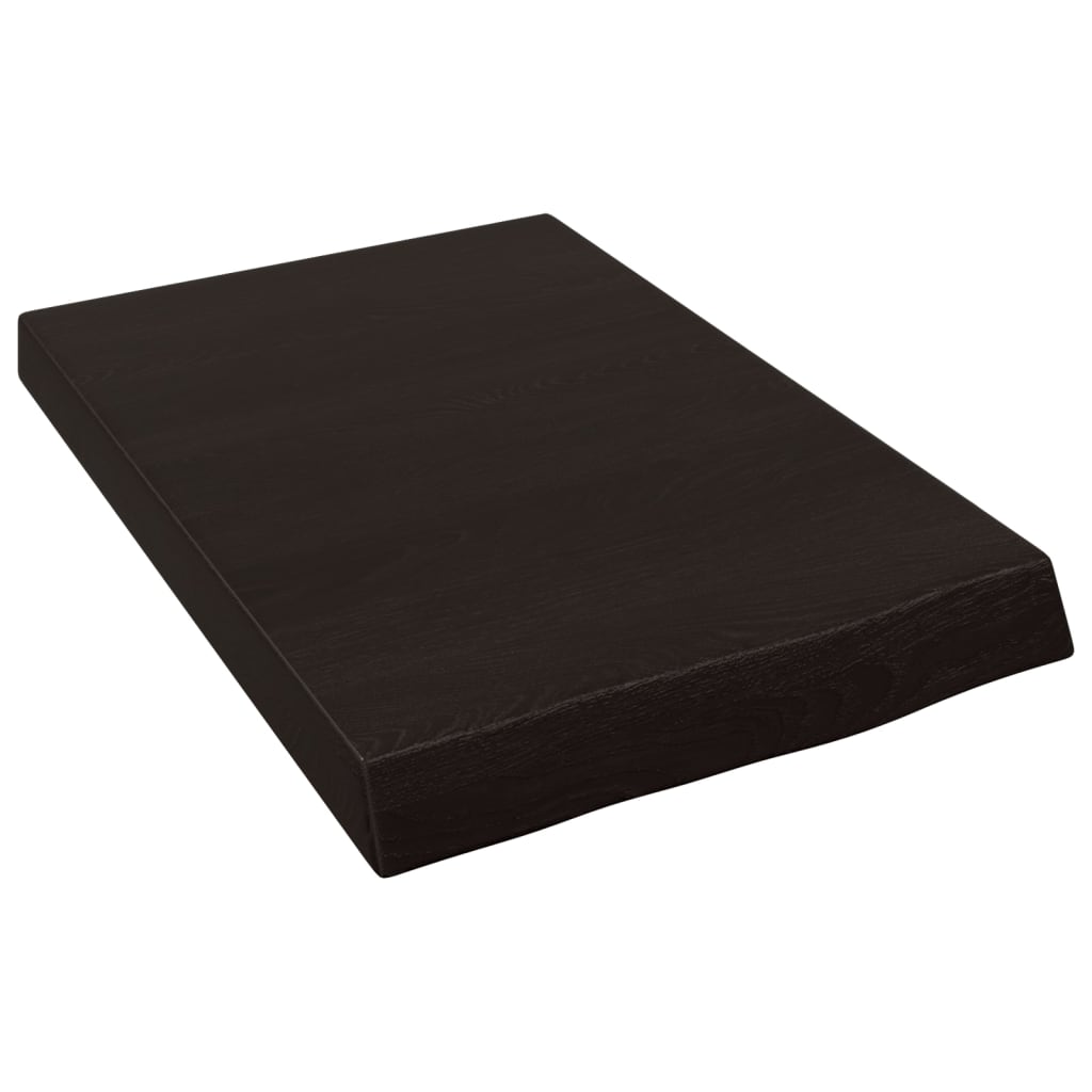 Wandschap 40x60x(2-6)cm behandeld massief eikenhout donkerbruin is nu te koop bij PeponiXL, paradijselijk wonen!